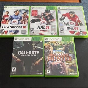 Xbox 360 Game Bundle - Green Cases